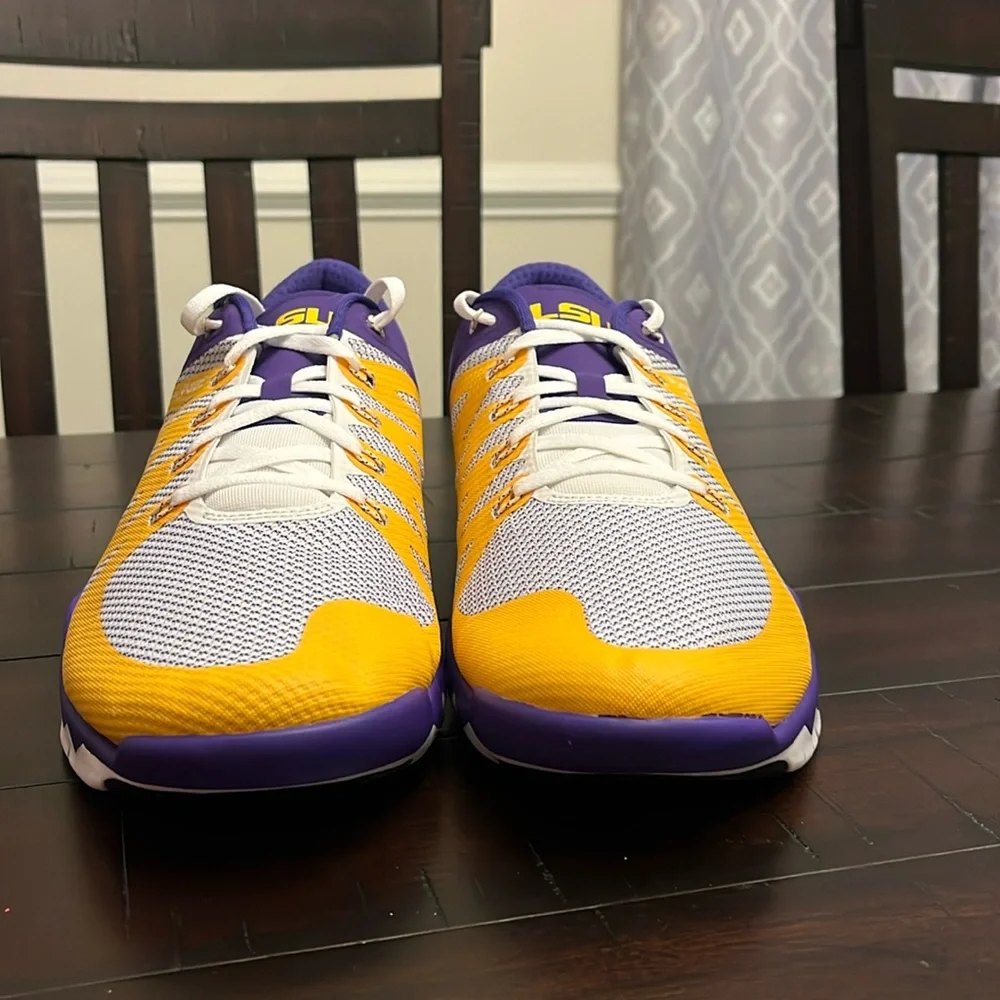 Nike Free Trainer 5.0 V6 AMP Louisiana LSU Tigers shoes sneaker 723939 571 sz 15